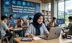 Pendidikan di Era Digital: Tantangan dan Peluang Besar bagi Generasi Muda| Sumber: GeneratedAI (Gemini)