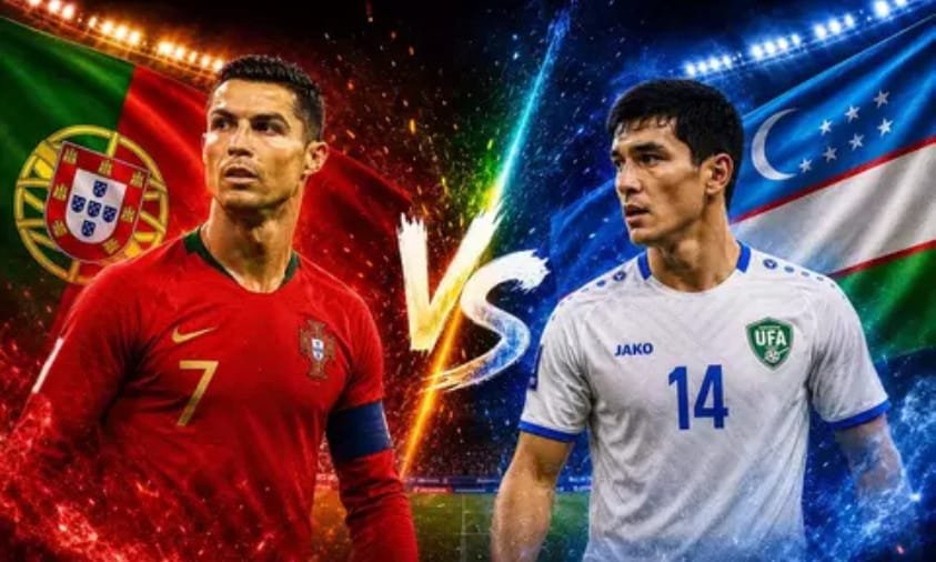 Timnas Portugal menghadapi Uzbekistan pada laga World Cup 2026