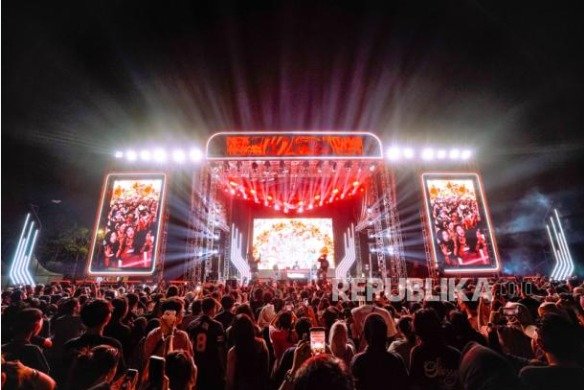 Poster PRIMARIA Fest 2026 di Stadion Surya Kencana Sukabumi yang menampilkan festival Indonesian Bounce Music dengan konsep musik interaktif.