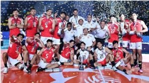 Timnas Voli Indonesia merayakan gelar juara AVC Cup 2026 di Ahmedabad, India.