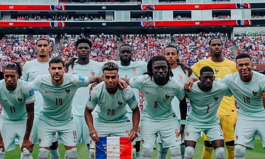 Ousmane Dembélé merayakan hattrick saat laga France Vs Norway di Piala Dunia 2026
