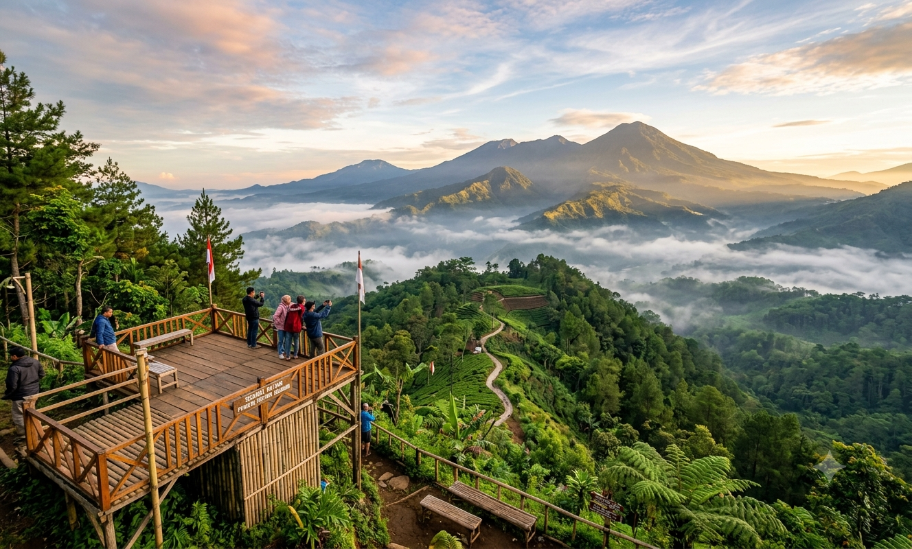 Puncak Peuyeum Sukabumi Hadirkan Pesona Negeri di Atas Awan