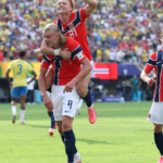Erling Haaland merayakan dua gol saat Norwegia mengalahkan Brasil di Piala Dunia 2026